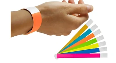 Pulseiras Tyvek para controle de acesso em eventos