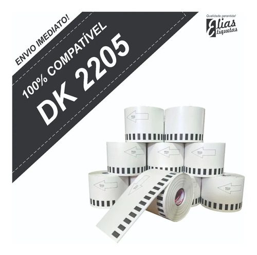 Etiquetas DK compatíveis Brother